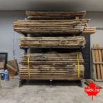 Cantilever racking for wood storage