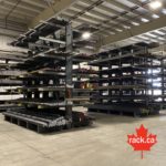 Cantilever racking for steel storage