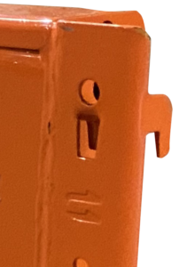 Cresswell Stamp on pallet rack beam