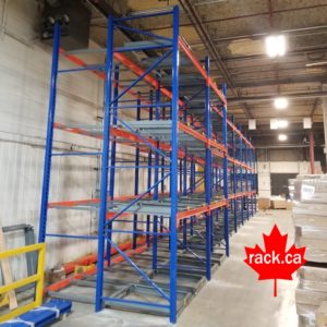 push-back pallet racking system