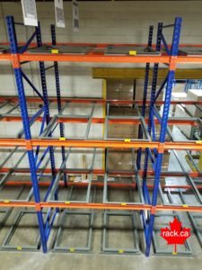 push-back pallet racking system