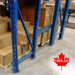 Pallet racking frame damaged