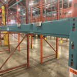 Damaged pallet rack beam