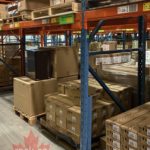 Twisted warehouse rack frame