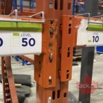 Pallet rack beam has popped out