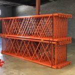 Bolted pallet racking frames