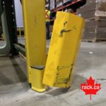 Broken pallet rack protection