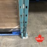 Twisted pallet racking frame column