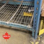 Damage to pallet racking frame and protector