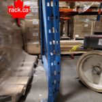 damaged warehouse rack frame to replace