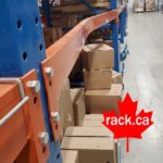 Damaged structural racking beams