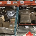 Broken leg on pallet rack