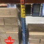 Busted pallet racking frame