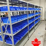 metalware shelving with bins