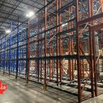 Double deep pallet racking system