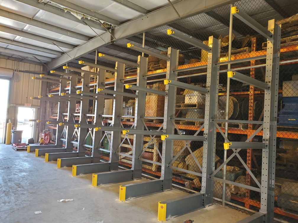 cantilever racking with guards