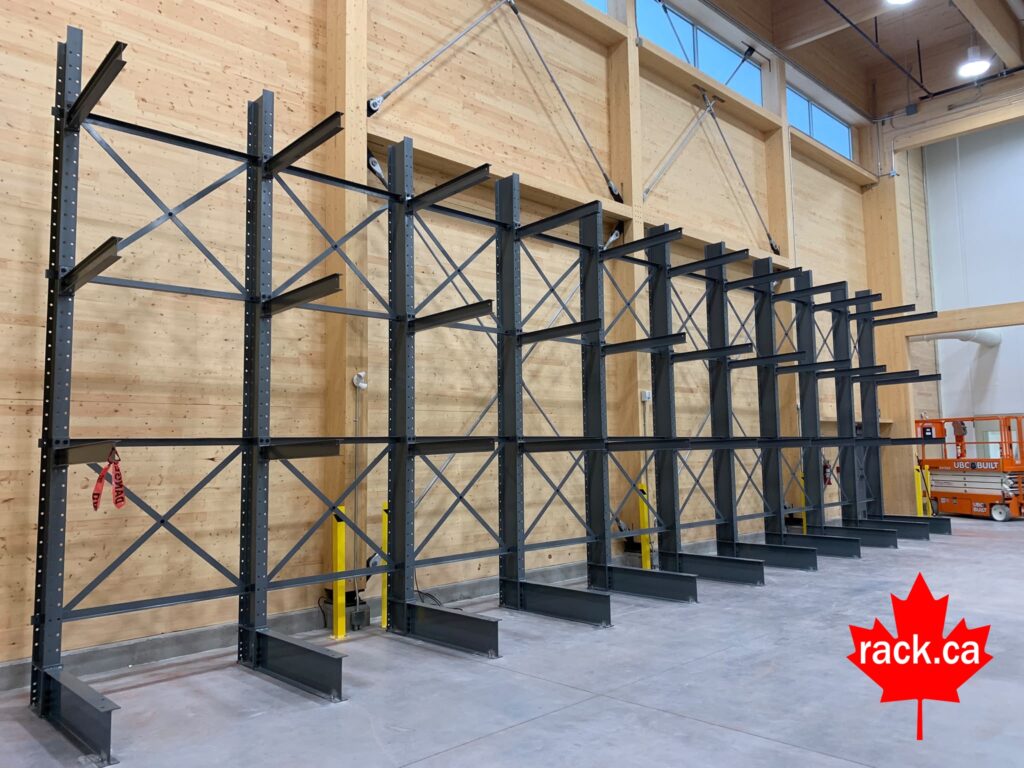 cantilever racking for pipes and lumber